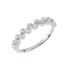Load image into Gallery viewer, Sterling Silver Two Lines Bezel Set CZ Band Toe Ring