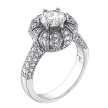 Load image into Gallery viewer, Sterling Silver Cubic Zirconia Crown Ring