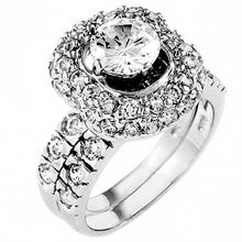 Load image into Gallery viewer, Sterling Silver Round Cz Ring Set with 6MM Round Cz in the CenterAnd Ring Width of 16MM
