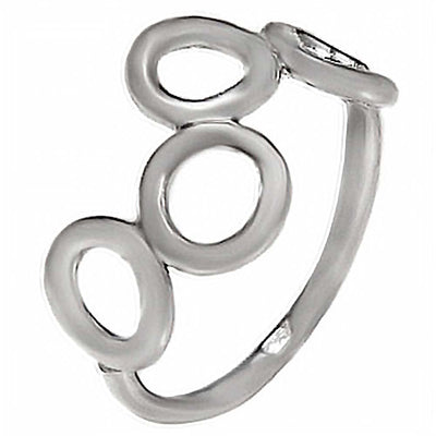 Sterling Silver Stylish 4 Circle Ring with Ring Width of 13MM