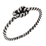 Sterling Silver Love Knot Oxidized Ring