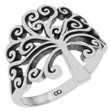 Sterling Silver Tree of Life Polished Ring
