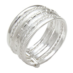 Sterling Silver Seven Days Band Ring