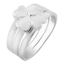 Load image into Gallery viewer, Sterling Silver Stackable Hearts 3 in 1 High Polish RingAnd weight 5gramAnd Width 9.4mm