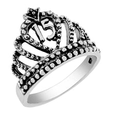 Load image into Gallery viewer, Sterling Silver Oxidized 15-Crown RingAnd Weight 4.1 gramAnd Width 14.8mm