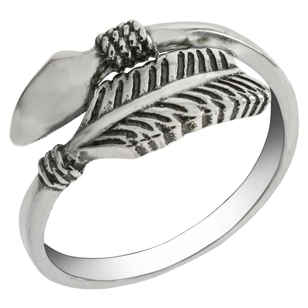 Sterling Silver Oxidized Arrow Adjustable Ring