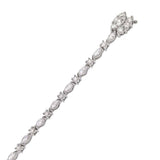 Sterling Silver Marquise and Round Cubic Zirconia Tennis Bracelet