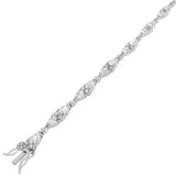 Sterling Silver Simulated Ruby Cubic Zirconia Tennis Bracelet