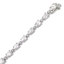 Load image into Gallery viewer, Sterling Silver Cubic Zirconia Tennis Bracelet