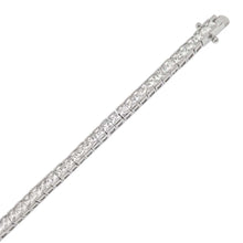 Load image into Gallery viewer, Sterling Silver Square Cz Tennis Bracelet with Bracelet Width of 4MM