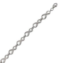 Load image into Gallery viewer, Sterling Silver Inifinity Sign Tennis Bracelet with Clear CzAnd Bracelet Dimension of 7MMx190.5MM