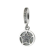 Load image into Gallery viewer, Sterling Silver Star CZ Slider Charm Pendant