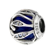 Load image into Gallery viewer, Sterling Silver CZ Vintage Bead Charm Pendant