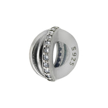 Load image into Gallery viewer, Sterling Silver CZ Spacer Charm Pendant