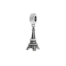 Load image into Gallery viewer, Sterling Silver Eiffel Tower Oxidized Slider Pendant