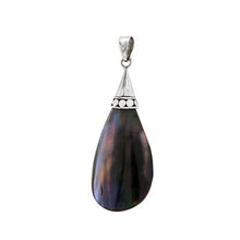 Load image into Gallery viewer, Sterling Silver Shell Pear Shape Pendant with Pendant Dimension of 20MMx40.64MM