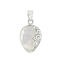 Load image into Gallery viewer, Sterling Silver Pearl Shell Pendant And Width 5/8 inch