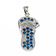 Load image into Gallery viewer, Sterling Silver Topaz Cubic Zirconia Sandal Pendant