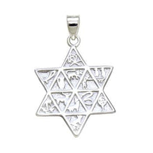 Load image into Gallery viewer, Sterling Silver Jewish Star With Twelve Tribes Of Israel Pendant