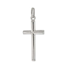 Load image into Gallery viewer, Sterling Siver Medium Italian Cross Pendant with Pendant Dimensions of 16MMx34.93MM