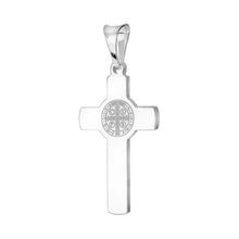 Load image into Gallery viewer, Italian Sterling Silver Cross PendantAnd Weight 3.2gramAnd Length 1 5/8 inchesAnd Width 18.8mm