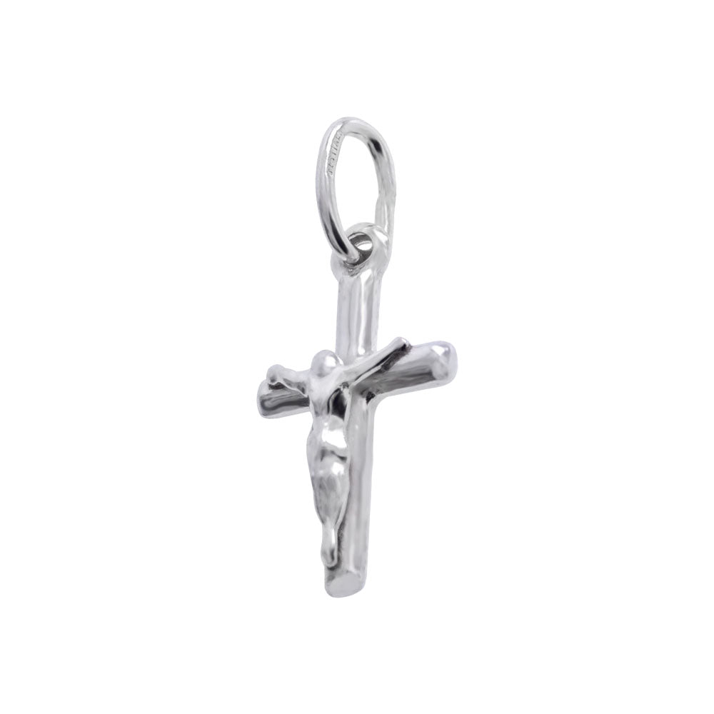 Italian Sterling Silver Jesus Christ Cross Pendant