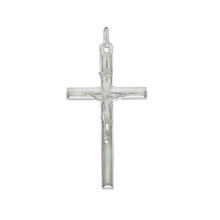 Load image into Gallery viewer, Italian Sterling Silver Jesus Christ Cross PendantAnd Length 2 1/8 inchesAnd Width 26.8mm