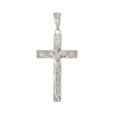 Sterling Silver Crucifix Diamond Cut Cross Pendant
