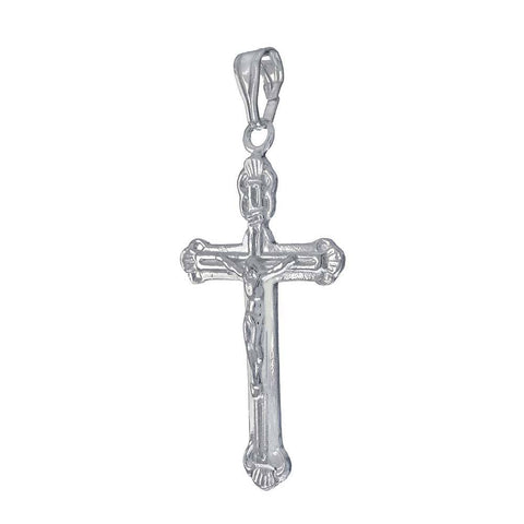 Sterling Silver Crucifix Cross PendantAnd Length 2 1/8 inchesAnd Width 26mm