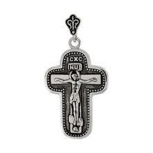 Load image into Gallery viewer, Sterling Silver Crucifix Cross Oxidized Pendant