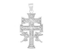 Load image into Gallery viewer, Sterling Silver Caravaca Cross Pendant