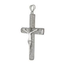 Load image into Gallery viewer, Sterling Silver Crucifix Micro Pave CZ Cross Pendant