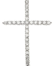 Load image into Gallery viewer, Sterling Silver Cubic Zirconia Cross Pendant
