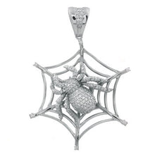 Load image into Gallery viewer, Sterling Silver Pave CZ Spider Hip Hop Pendant Weight-28.4gram, Length-3inch, Width-61mm