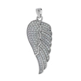 Sterling Silver Wing Pave CZ Pendant