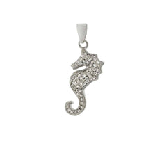 Load image into Gallery viewer, Sterling Silver Seahorse CZ Pendant