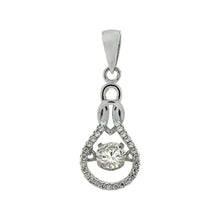 Load image into Gallery viewer, Sterling Silver CZ In Motion Pendant And  Width 1 inch