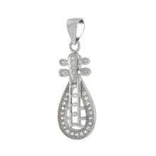 Load image into Gallery viewer, Sterling Silver CZ Music Instrument Pendant