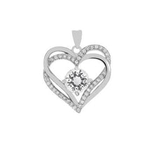 Load image into Gallery viewer, Sterling Silver CZ Heart Pendant