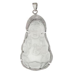 Sterling Silver Rhodium Cat-Eye Pendant