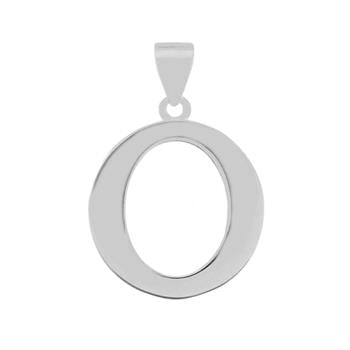 Sterling Silver Polish Initial O Pendant