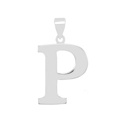 Sterling Silver Polish Initial P Pendant