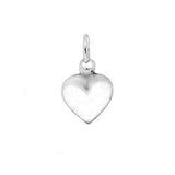 Sterling Silver Small Plain Heart Charm Pendant