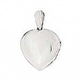 Sterling Silver Engravable Heart Locket Pendant