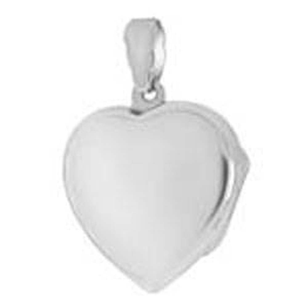 Sterling Silver Engravable Heart Locket Pendant