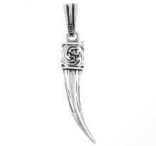 Load image into Gallery viewer, Sterling Silver Tooth Amulet Horn Pendant