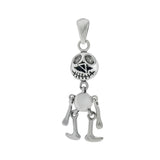 Sterling Silver Skeleton Movable Pendant