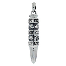 Load image into Gallery viewer, Sterling Silver Talisman Bullet Openable Oxidized Pendant