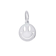 Load image into Gallery viewer, Italian Sterling Silver Happy Face Pendant