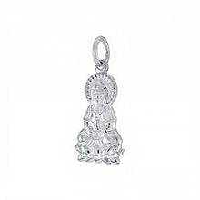 Load image into Gallery viewer, Sterling Silver Double Side Guanyin PendantAnd Length 1 inchAnd Width 11.5mm